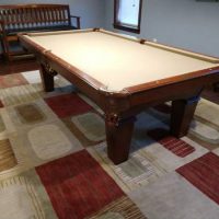Full Size Olhause Pool Table & Leather Billiard Chairs